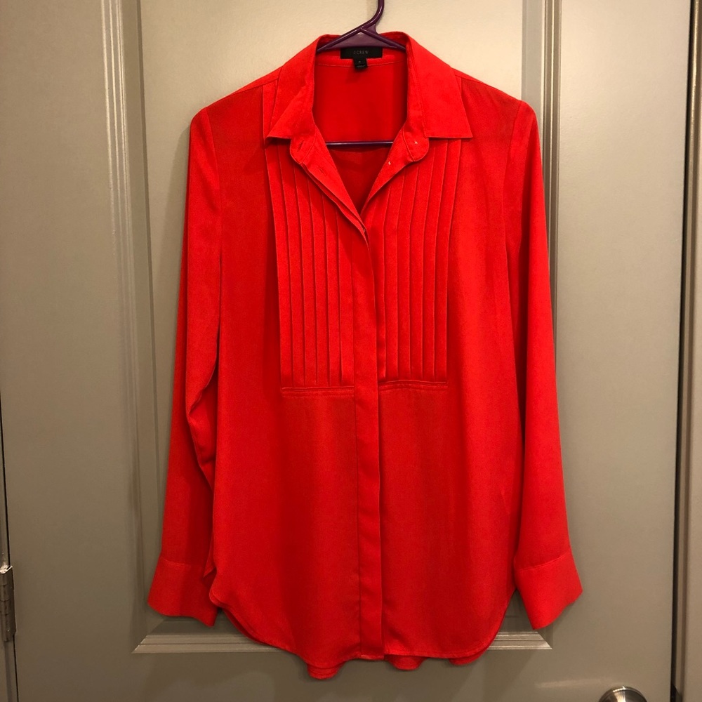 J Crew New Red Blouse Size 4